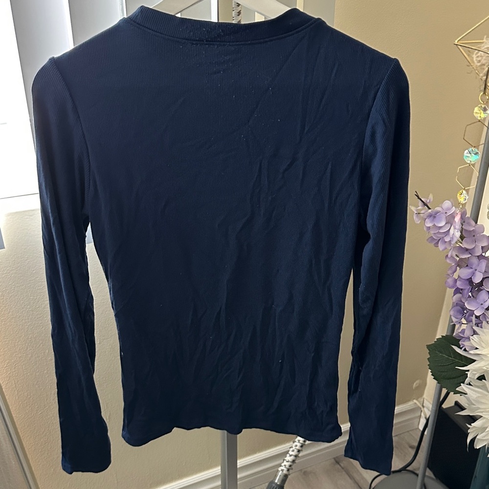 Klassy Network Deep Blue Long Sleeve Top - Picture 3 of 3